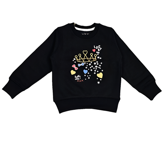 Black Crown Girls Sweatshirt