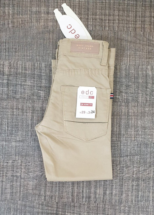 Beige Cotton Jeans for Boys - Club De Apparel