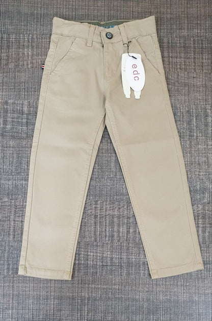 Beige Cotton Jeans for Boys - Club De Apparel