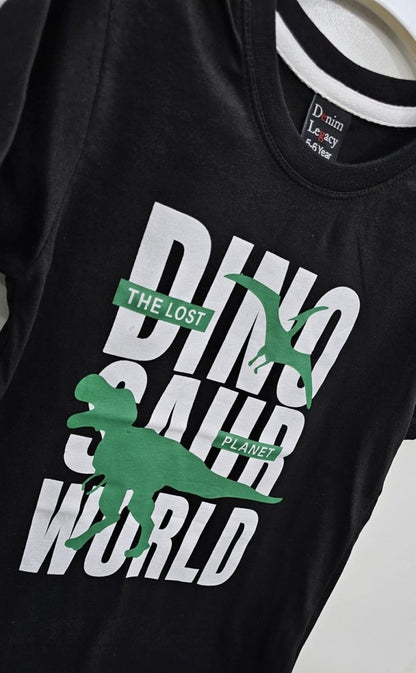 Black Dino Boys Shirt - Club De Apparel