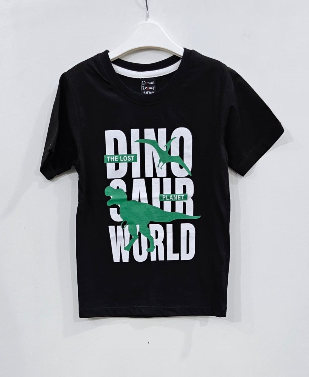 Black Dino Boys Shirt - Club De Apparel