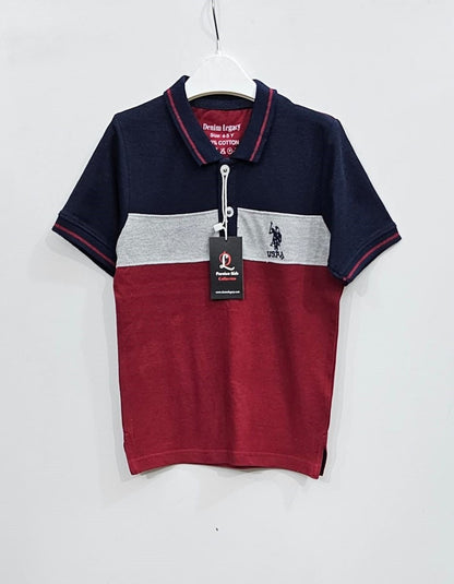 Blue and Red Boys Polo shirt - Club De Apparel