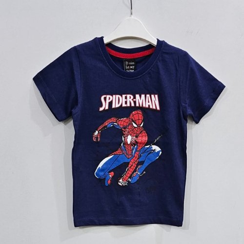 Blue Spiderman Boys Shirt - Club De Apparel