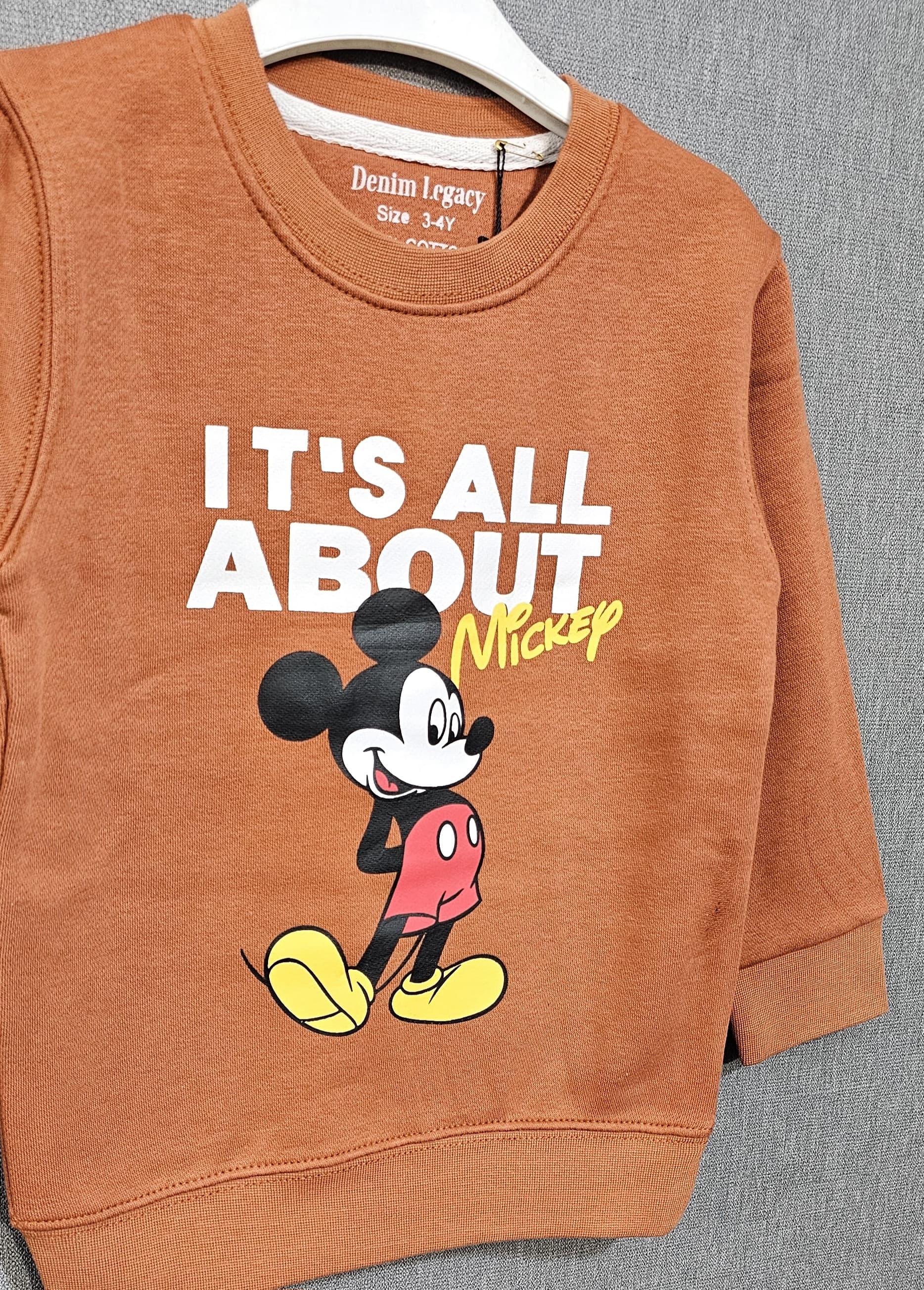 Orange boys sweatshirt Cotton Fleece Fabric