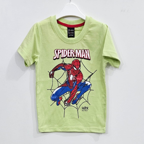 Green Spiderman Boys Shirt